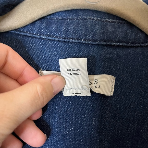 Guess brand Y2K denim stretch jumpsuit with exposed zipper, size 2 - Picture 5 of 8